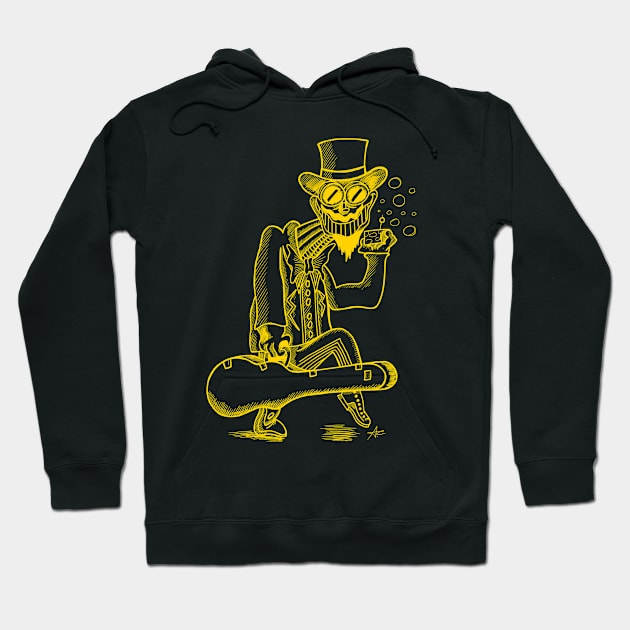 FRIZZLE FRIED - YELLOW INK Hoodie by Paranoia Prints